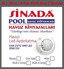 Beyaz Sıva Üstü Havuz Lamba Samsung Led