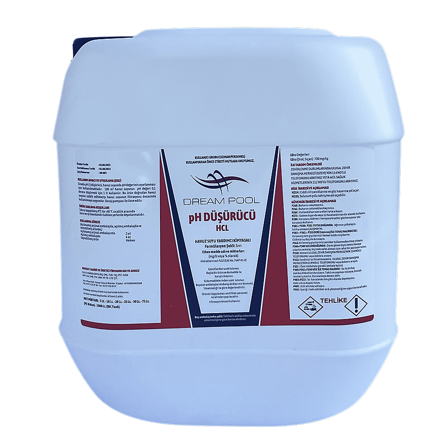 DreamPool Sıvı pH Düşürücü HCL 25 kg